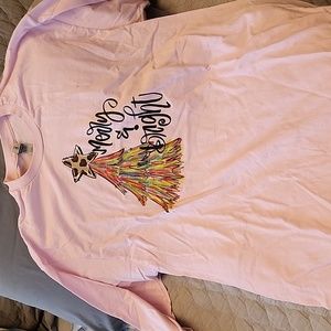 CHRISTMAS "MERRY & BRIGHT" LONG SLEEVE TEE